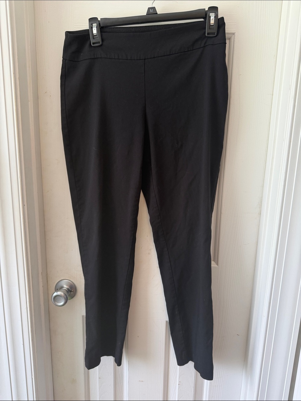 Roz & Ali Black Ponte Straight-Leg Pants